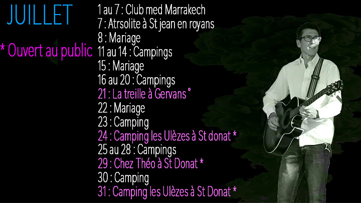 Dates juillet 2023